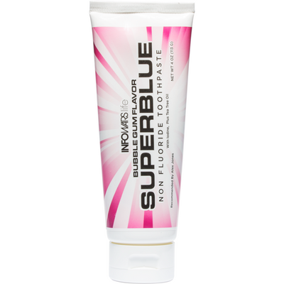 SALE!  • SUPERBLUE Bubble Gum Flavor Non-Fluoride Toothpaste
