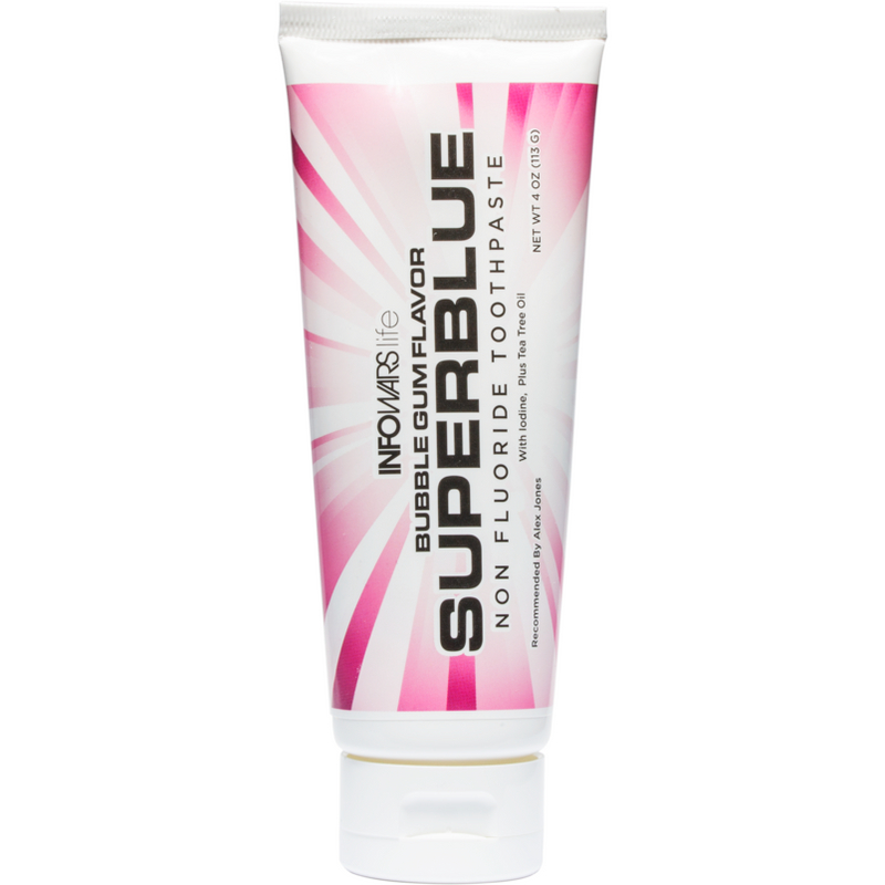 SALE!  • SUPERBLUE Bubble Gum Flavor Non-Fluoride Toothpaste