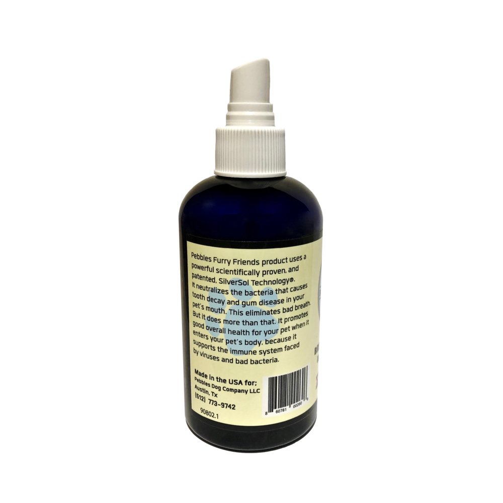 For Dogs • 15ppm TRIPLE ACTION NANO-SILVER with Peppermint Oil & Stevia
