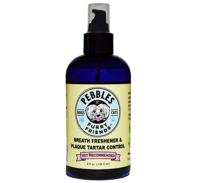 Pebbles Furry Friends™ Breath Freshener and Plaque Tartar Control with SILVERSOL® NANO SILVER; NO Peppermint Oil and NO Stevia