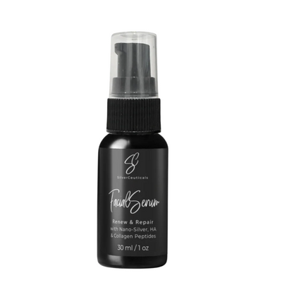 ReNew & RePair Facial Serum with Marine Collagen Peptides, Hyaluronic Acid and Triple Action Nano-Silver