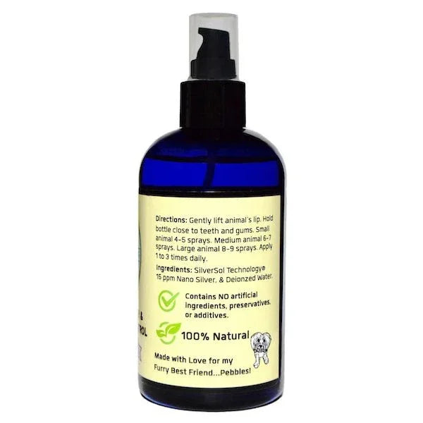 For ALL Pets • 15ppm NANO-SILVER: NO Peppermint Oil, NO Stevia