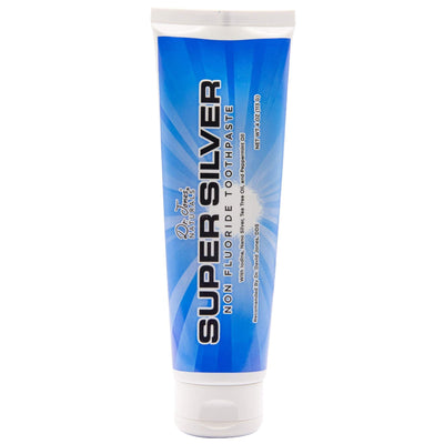 ON SALE!  NEW •  Dr Jones' Naturals SUPERSILVER Non-Fluoride Toothpaste with SilverSol® Nano Silver